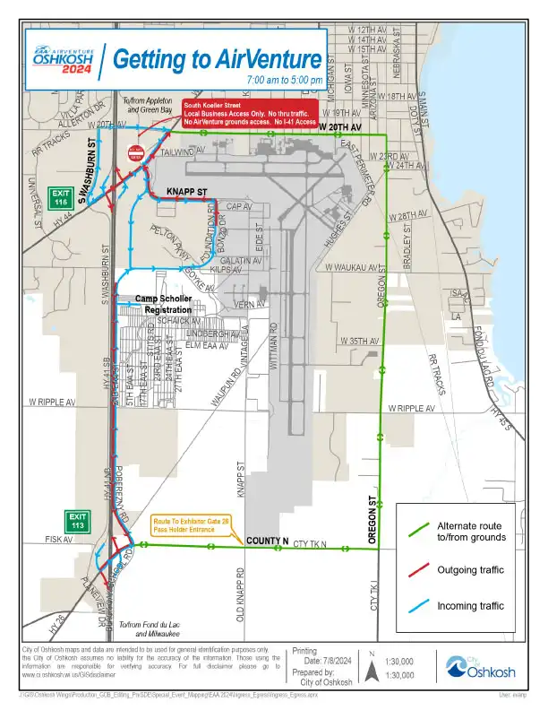 EAA airventure oshkosh 2024 ingress map
